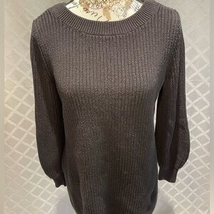 Women's Ann Taylor Loft Black Sweater With Back Cut out Size Small